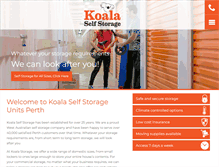 Tablet Screenshot of koalastorage.com.au